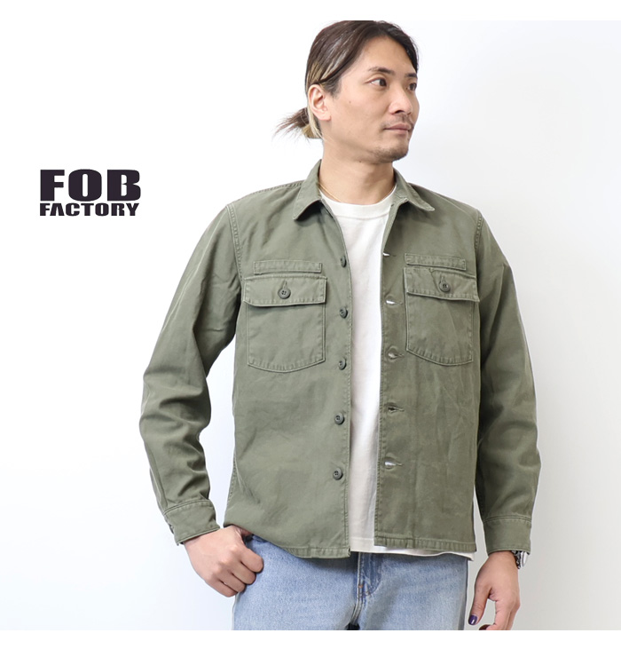 【美品】FOB FACTORY ミリタリージャケット 美品】FOB FACTORY ミリタリージャケット サイズ1 オリーブグリーン