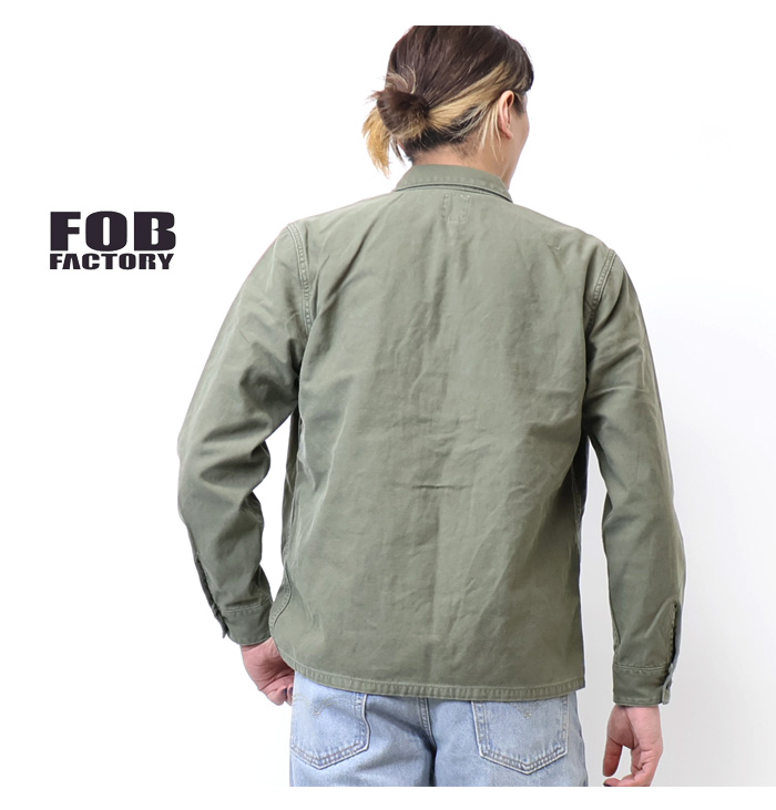 【美品】FOB FACTORY ミリタリージャケット 美品】FOB FACTORY ミリタリージャケット サイズ1 オリーブグリーン