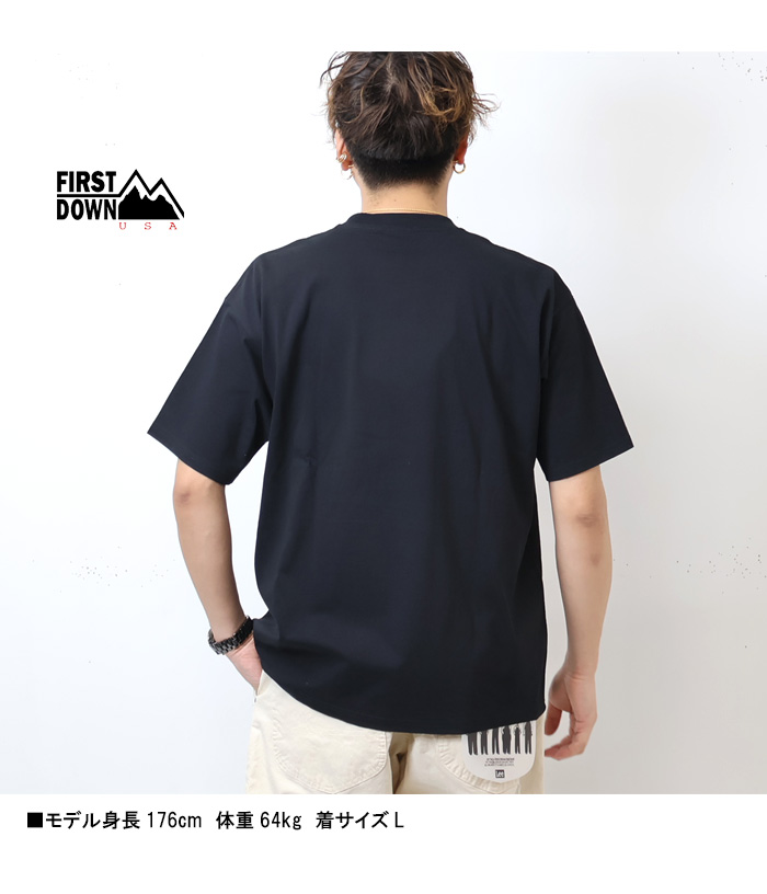 FIRST DOWN USA ファーストダウン ワンポイントロゴ 半袖 T