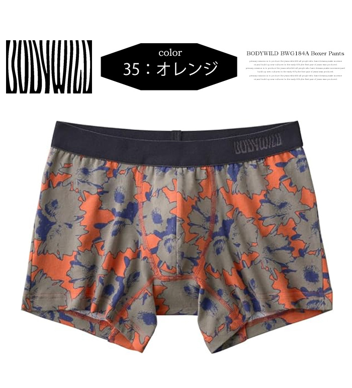 BODY WILD GUNZE グンゼ ボディワイルド ボクサーパンツ 総柄 前