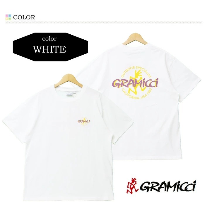 GRAMICCI グラミチ ロゴプリント 半袖Tシャツ バックプリント 半Ｔ メンズ レディース ユニセックス 送料無料 G2SU-T004