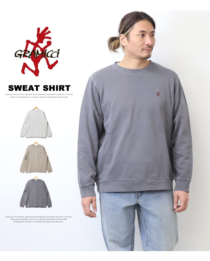 Gramicci（グラミチ） ワンポイント クルーネックスウェットシャツ 裏