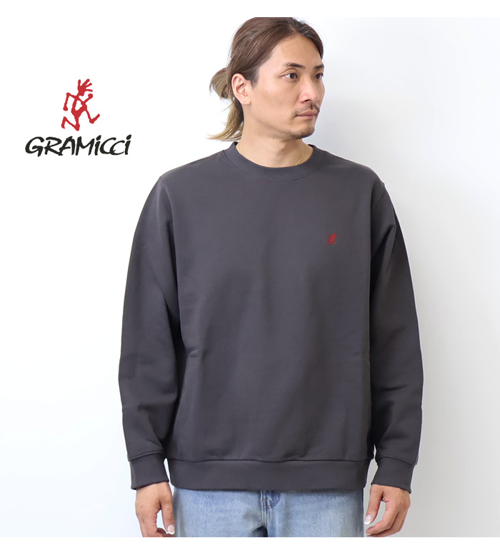 Gramicci（グラミチ） ワンポイント クルーネックスウェットシャツ 裏 