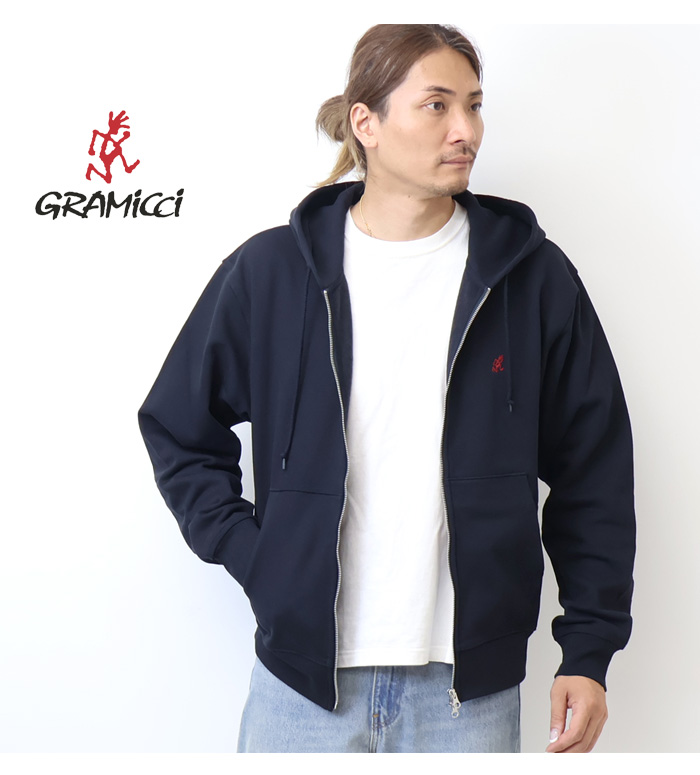 GRAMICCI グラミチ ワンポイント スウェットジップパーカー GRAMICCI グラミチ ワンポイント スウェットジップパーカー