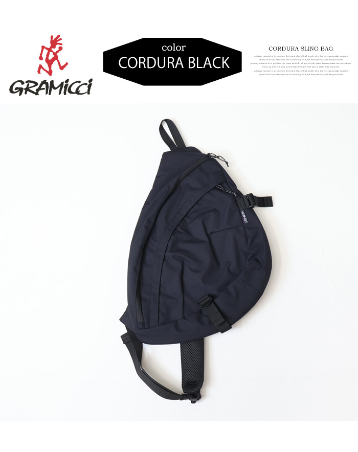 GRAMICCI グラミチ ボディバッグ ブラック CORDURA グラミチ(Gramicci) ボディバッグ コーデュラスリングバッグ