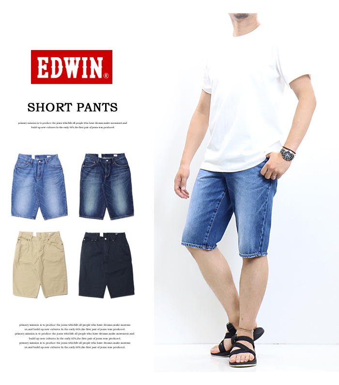 EDWIN エドウィン レギュラーショーツ ショートパンツ ハーフパンツ デニム ジーンズ メンズ GEV013
