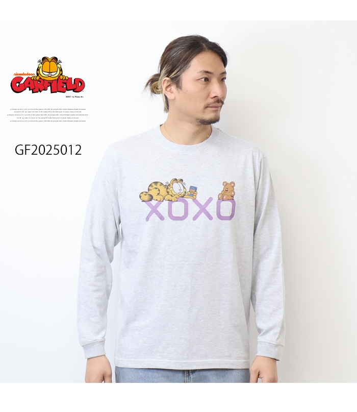 GARFIELD ガーフィールド プリント 長袖Tシャツ 長T ロンT メンズ