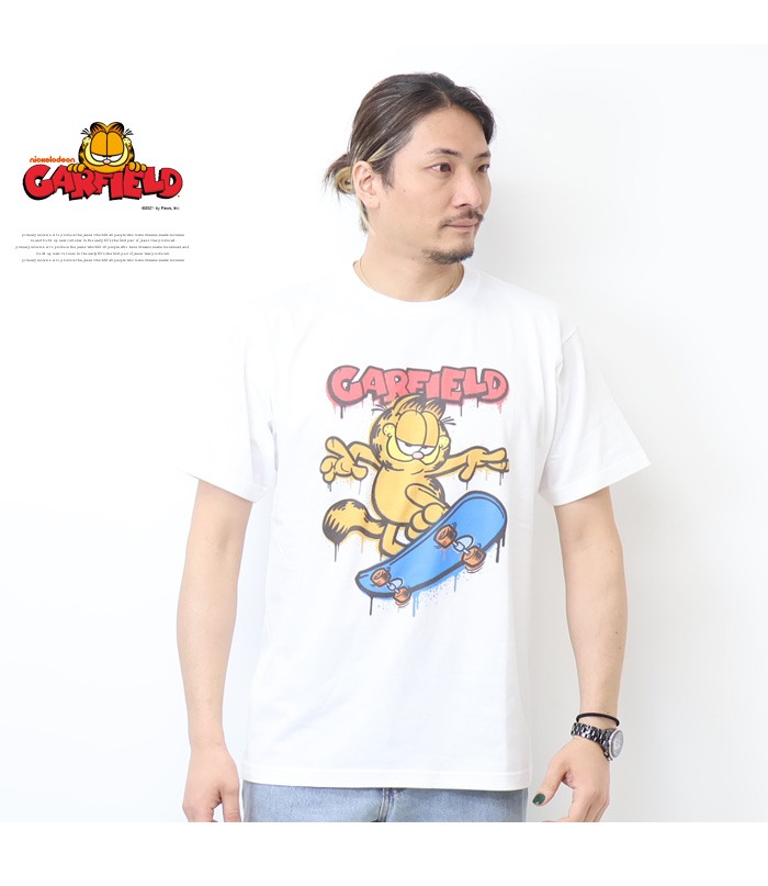 GARFIELD ガーフィールド プリント 半袖Tシャツ 半T メンズ GF2025004