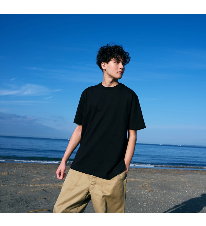 Hanes（ヘインズ） T-SHIRTS KURO クルーネック 半袖Tシャツ 黒 クロ