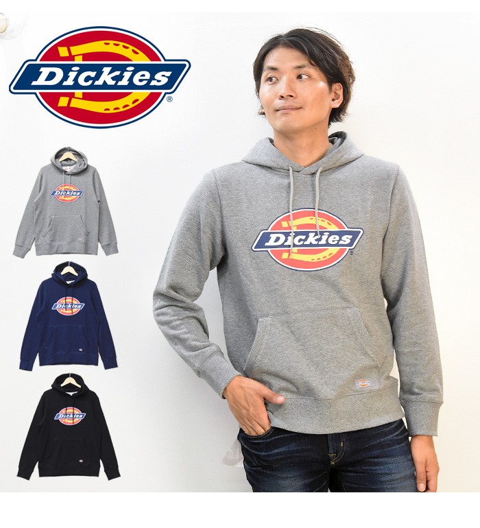 【Dickies】ロゴ プルオーバーパーカー ミント / 送料無料 Dickies(ディッキーズ)カレッジロゴ裏毛プルパーカー/全8色