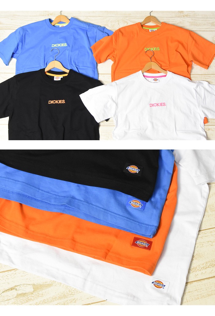 Dickies SALE ディッキーズ ロゴ刺繍 半袖 Tシャツ ネオンカラー