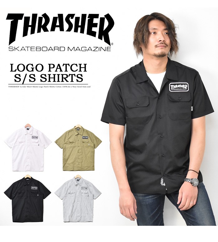 THRASHER（スラッシャー） SALE セール ワッペン付き 半袖 ワーク