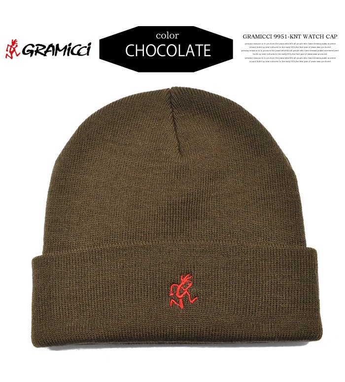 GRAMICCI グラミチ ロゴ刺繍 ニットキャップ ニット帽 ユニセックス 