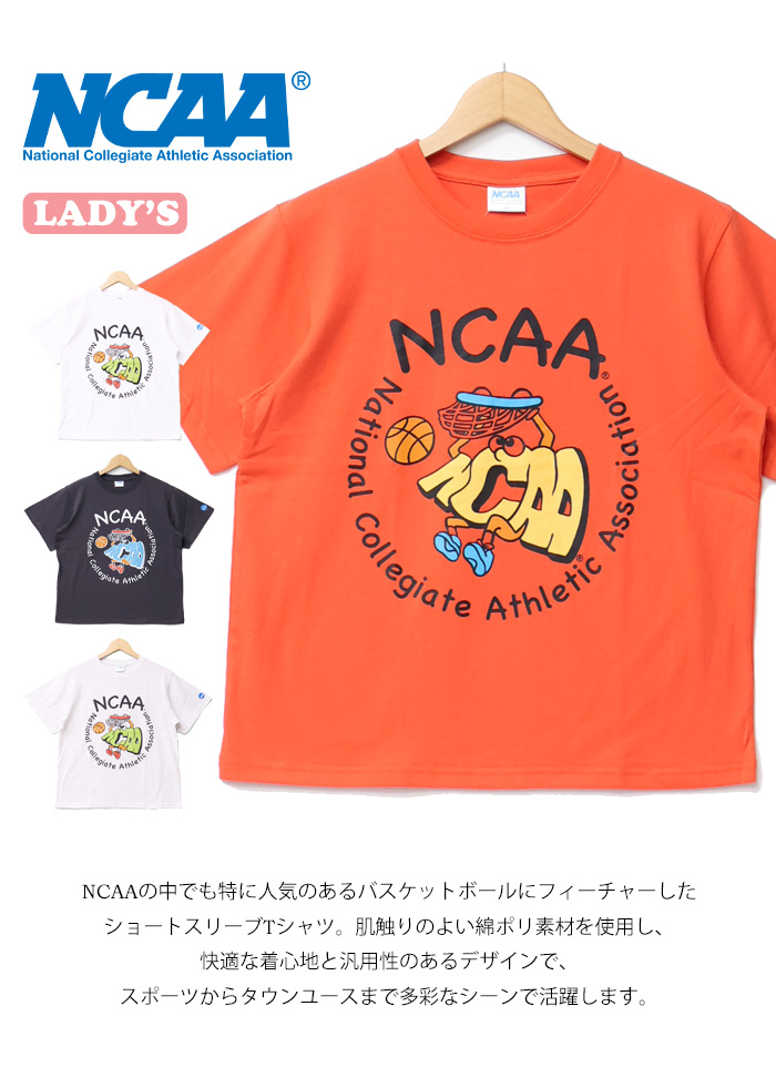 NCAA エヌシーエーエー レディース プリント 半袖Tシャツ 半T KL0105