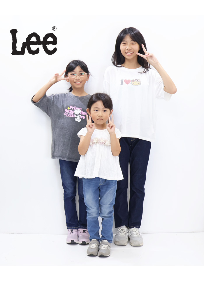 Lee（リー） キッズ ベビー ウエストゴム ストレート デニム ジーンズ