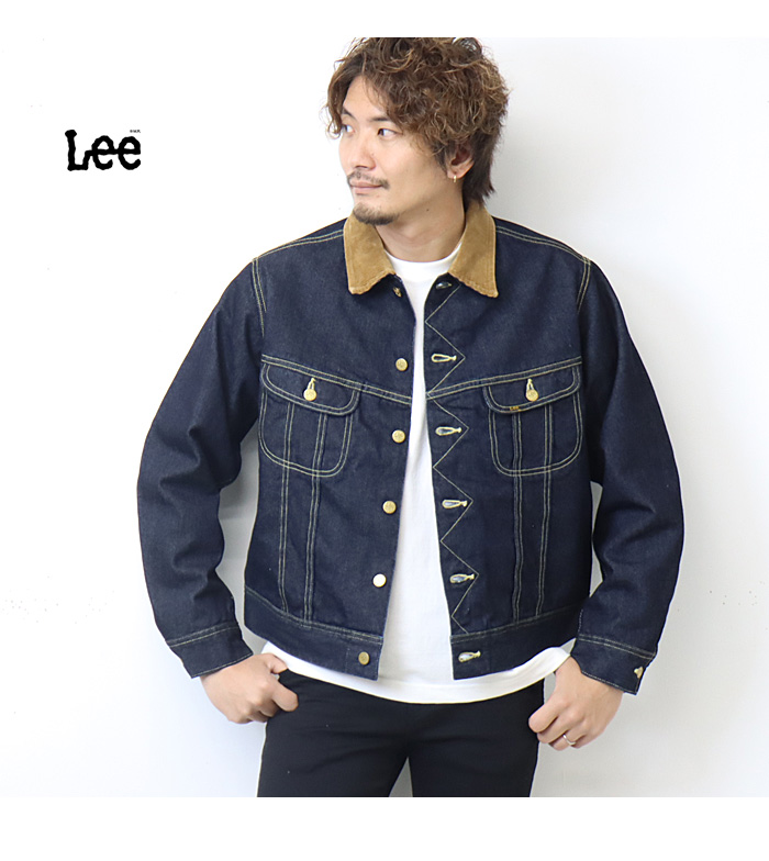 Lee リー ストームライダー 101LJ デニムジャケット 裏ブランケット 襟コーデュロイ トラッカージャケット Gジャン ジージャン メンズ  送料無料 LM5110-500