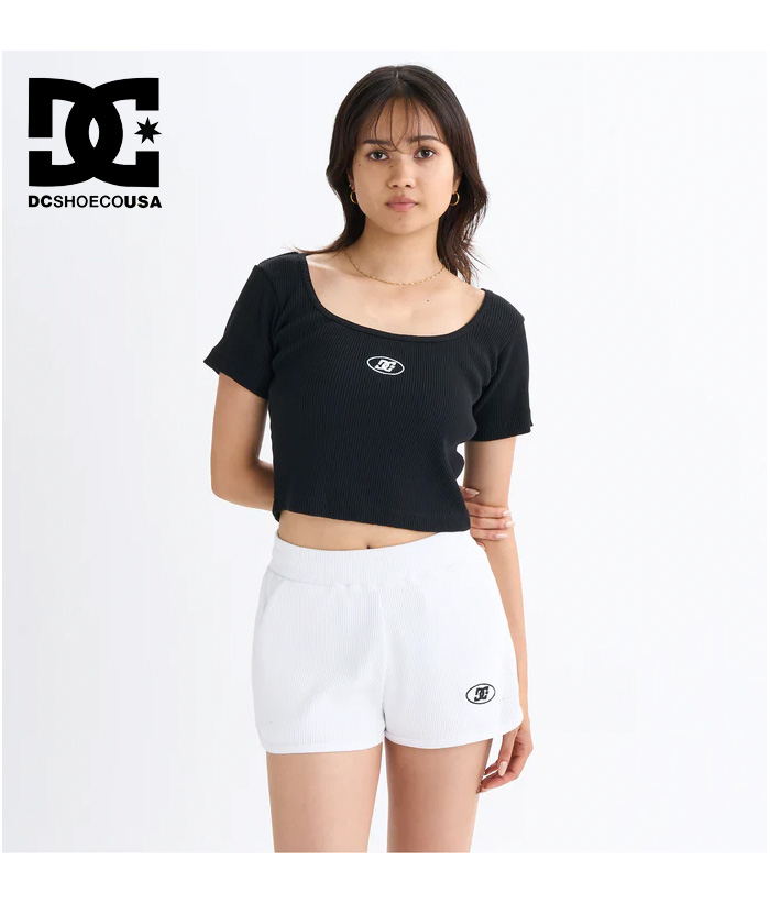 DC SHOES ディーシーシュー レディース テレコ スクエアネック