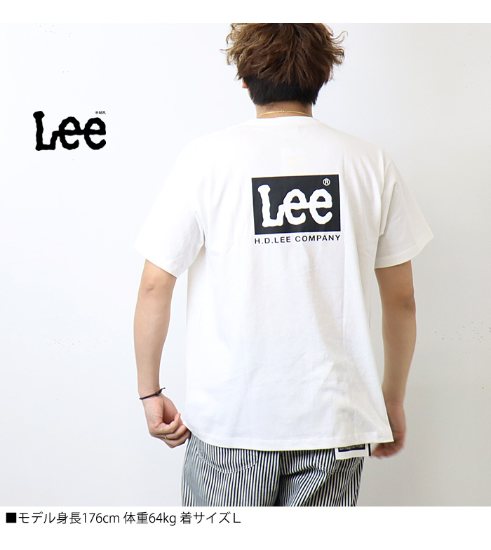 SALE セール Lee リー ロゴ刺繍 バックプリント 半袖 Tシャツ メンズ