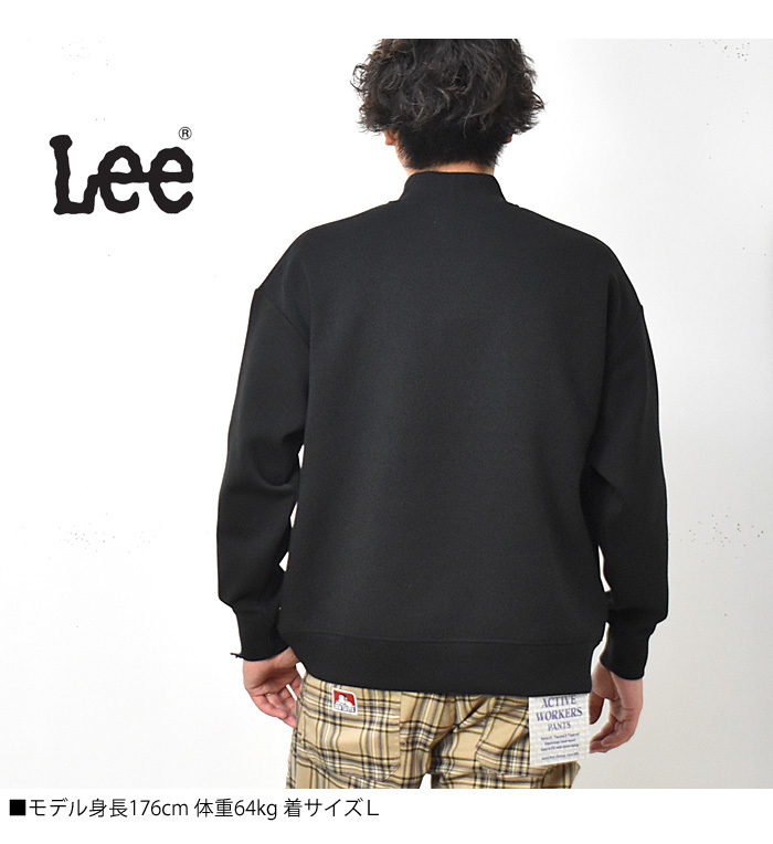 SALE セール Lee リー ロゴ刺繍 モックネック スウェットシャツ ビッグ