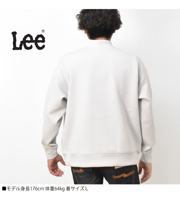 SALE セール Lee リー ロゴ刺繍 モックネック スウェットシャツ ビッグ