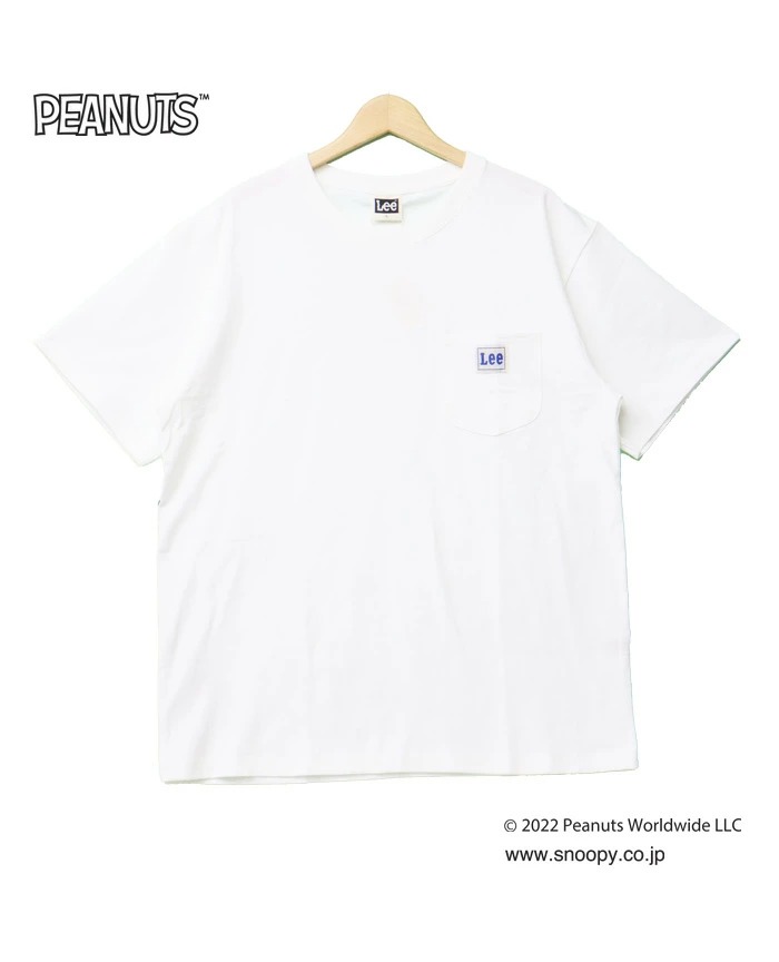 SALE セール Lee リー PEANUTS コラボTシャツ スヌーピー フラッシャープリント ユニセックス バックプリント 半袖Tシャツ  LT3014-357