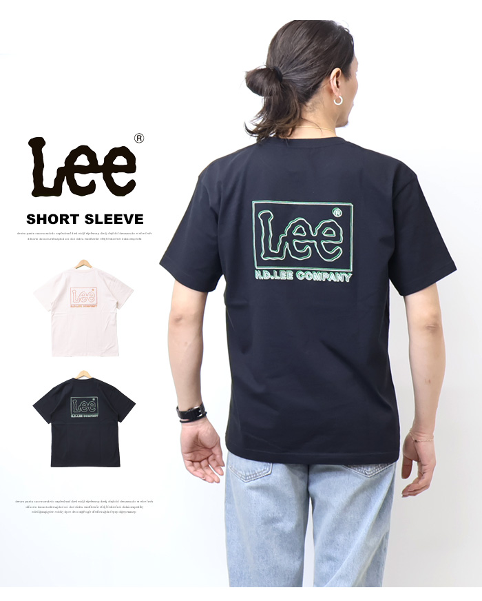 Lee（リー） バックロゴ刺繍 半袖Tシャツ メンズ レディース ユニ