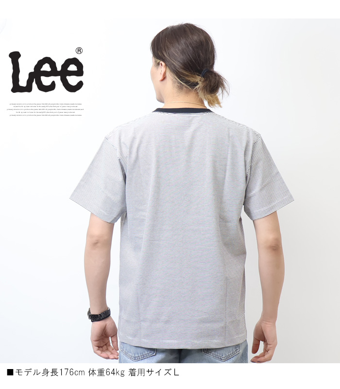 Lee（リー） ブルドッグワッペン 胸ポケット 半袖Tシャツ メンズ