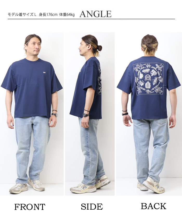 Lee リー バンダナ バックプリント 半袖Tシャツ メンズ ビッグ