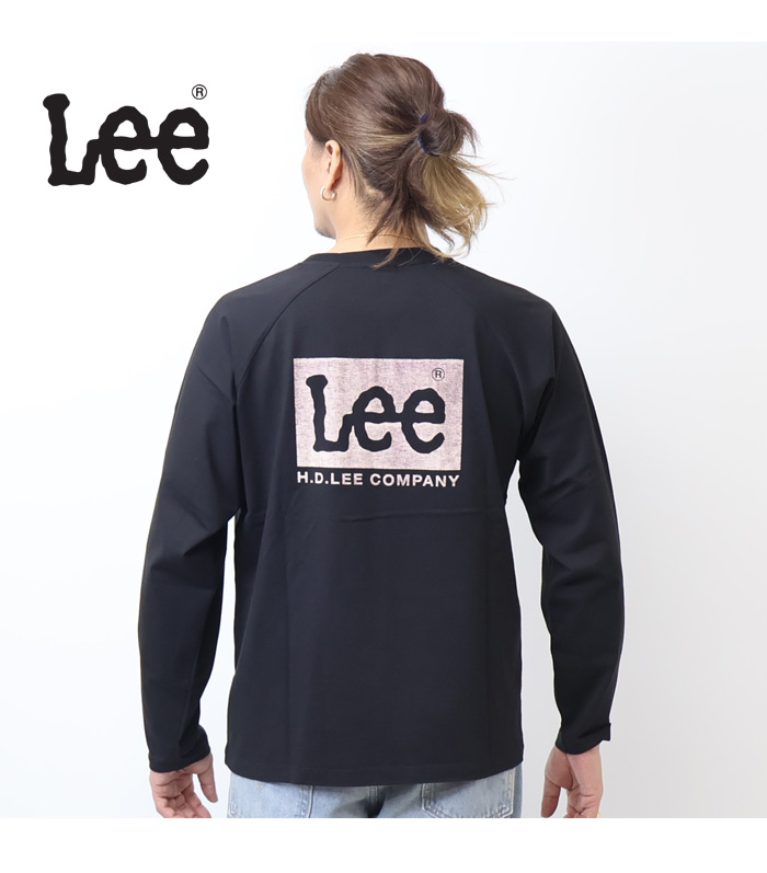 Lee（リー） ロゴ刺繍 バックプリント 長袖Tシャツ メンズ 長T ロンT