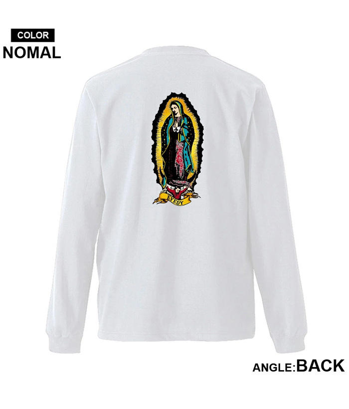 EYEDY アイディ プリント 長袖Tシャツ メキシコ 聖母マリア 長T ロンT