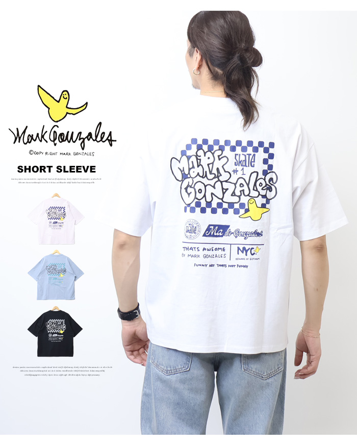 Mark Gonzales（マークゴンザレス） バックプリント 半袖Tシャツ 半T