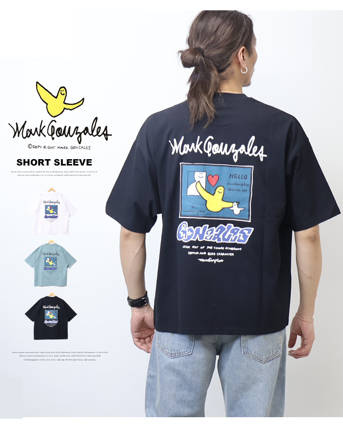 Mark Gonzales（マークゴンザレス） バックプリント 半袖Tシャツ 半T