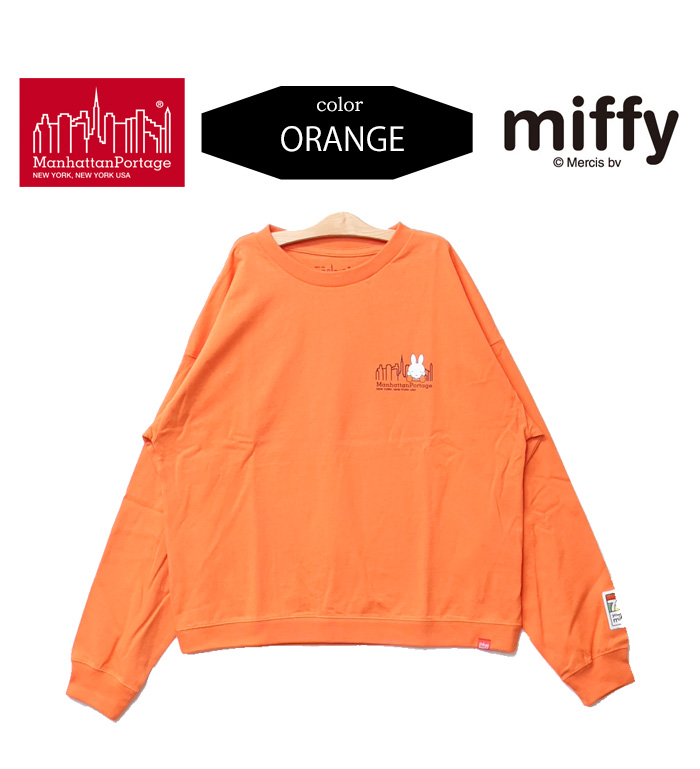 tシャツ Manhattan Portage ｘ miffy skyline コラボ ロンT MP-L157 レディース Manhattan Portage tシャツ x miffy skyline コラボ ロンT MP