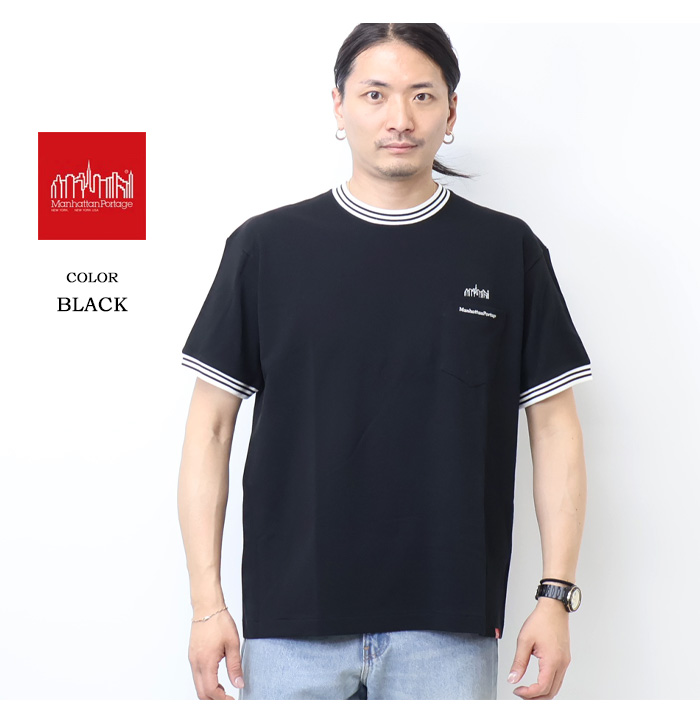 Manhattan Portage（マンハッタンポーテージ） 鹿の子 リブライン 半袖