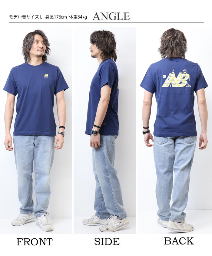 New Balance ニューバランス Bookshelf プリント 半袖Tシャツ