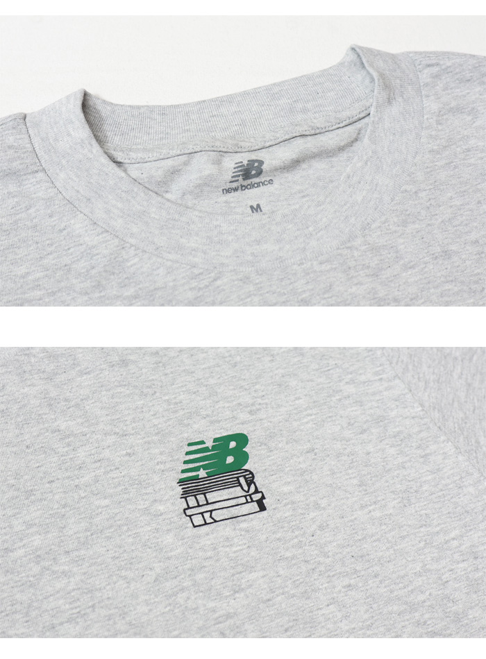 New Balance ニューバランス Bookshelf プリント 半袖Tシャツ