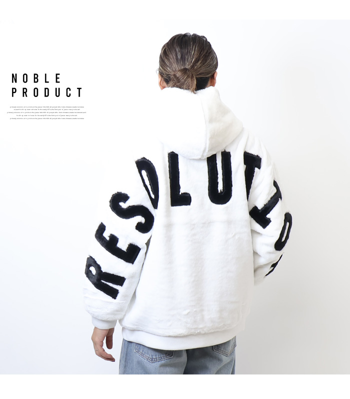 NOBLE PRODUCT（ノーブルプロダクト） バックビッグロゴ ファー