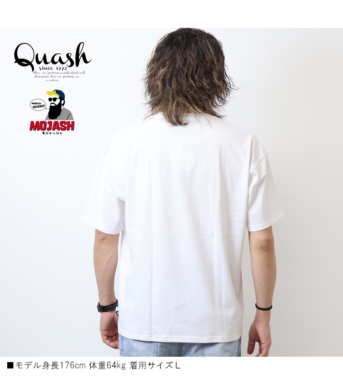 Quash クアッシュ MOJASH モジャッシュ ヒゲおじさん 刺繍 半袖T
