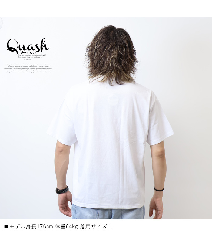 Quash クアッシュ アニマル ワンポイント刺繍 半袖Tシャツ 半T