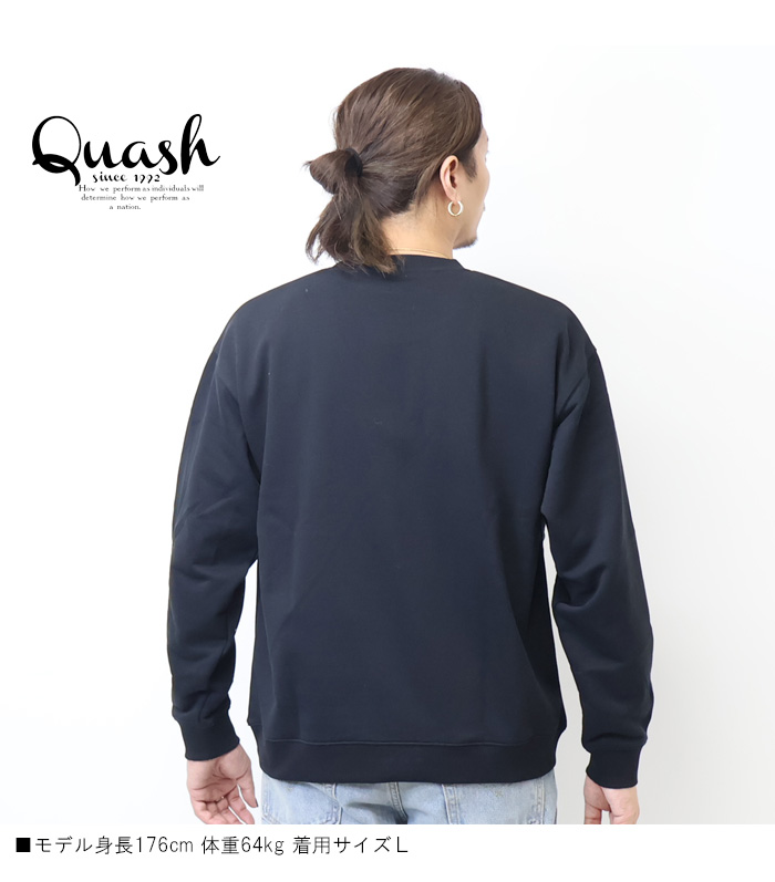 Quash（クアッシュ） クマ刺繍 スウェットシャツ 裏毛 トレーナー
