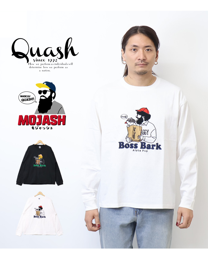 【値下げ】Answer4 “刺繍 ↑” Long Sleeve Tshirt Quash（クアッシュ） MOJASH モジャッシュ ヒゲサガラ刺繍 長袖Tシャツ