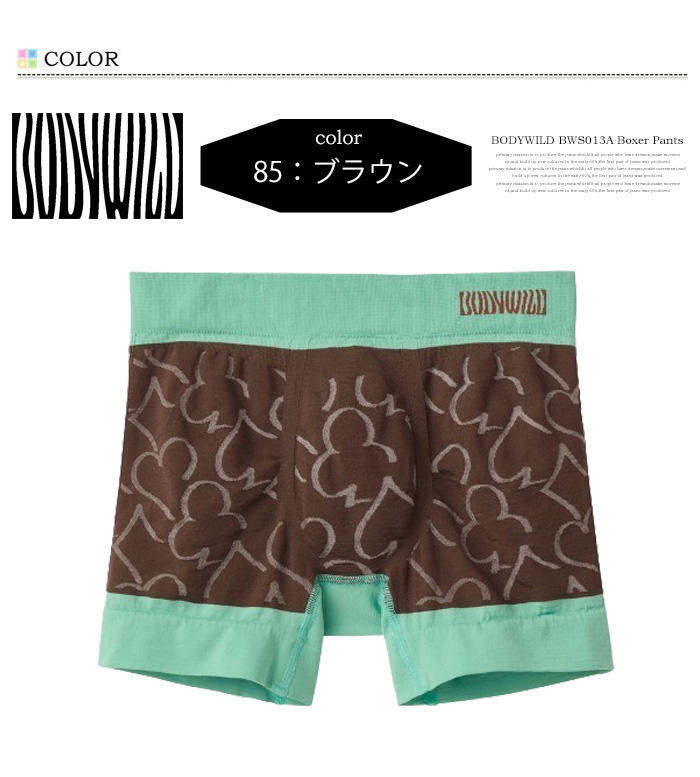 BODY WILD（ボディワイルド） GUNZE グンゼ ボクサーパンツ 前とじ
