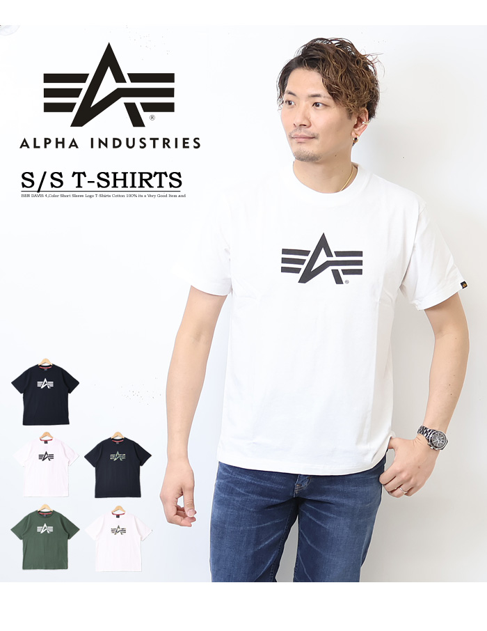 ALPHA INDUSTRIES アルファ インダストリーズ A-マークプリント 半袖 Tシャツ ロゴプリント プリントＴシャツ メンズ TC1570