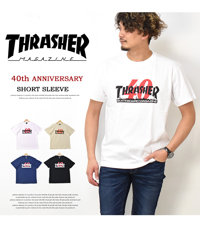 SALE セール THRASHER スラッシャー 40周年 ロゴプリント 半袖Tシャツ TH91297 : 11000 : REX ONE - 通販  - Yahoo!ショッピング