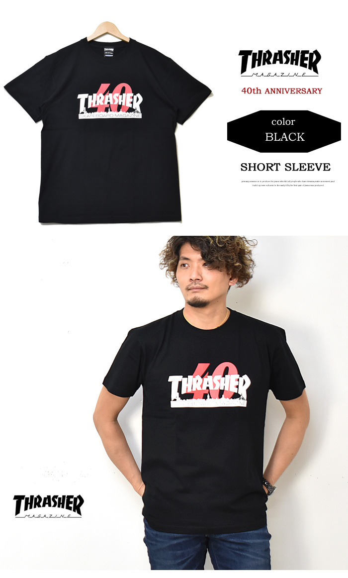 THRASHER SALE セール スラッシャー 40周年 ロゴプリント 半袖T