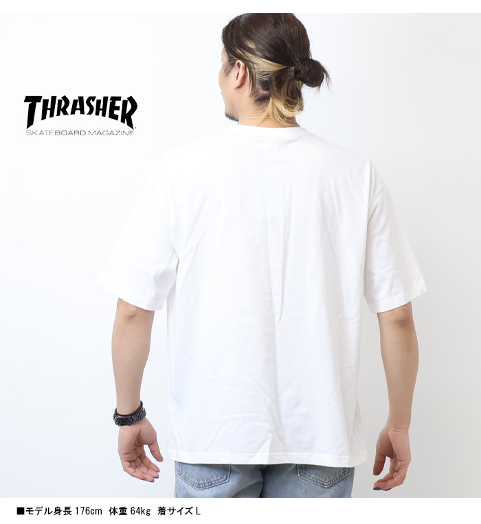 THRASHER（スラッシャー） マグロゴプリント 半袖Tシャツ 半T ビッグ