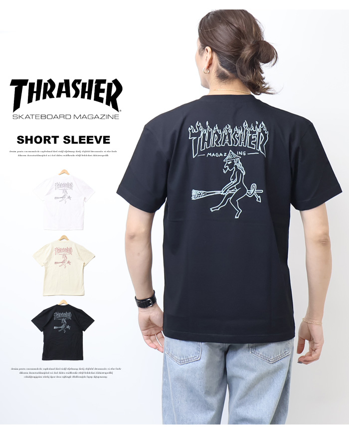 THRASHER（スラッシャー） フレイムロゴプリント 半袖Tシャツ 半T