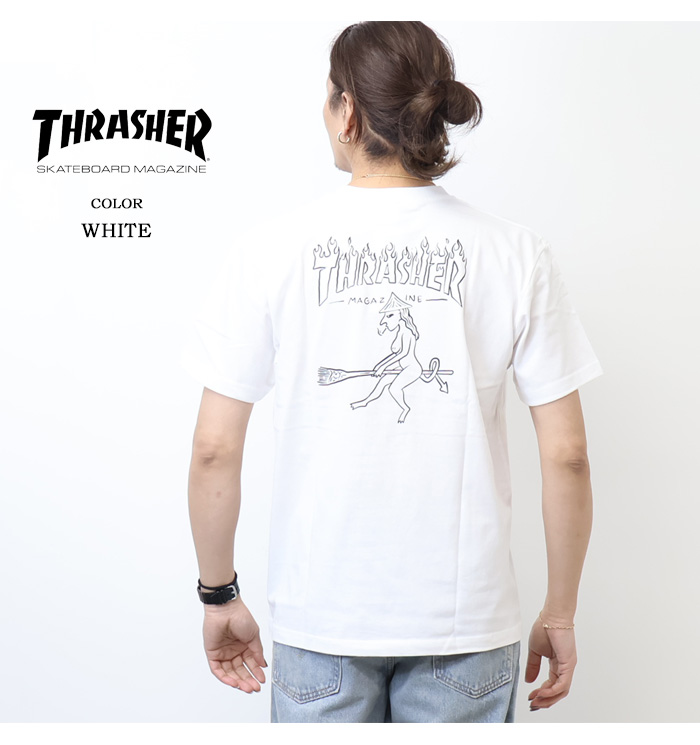THRASHER（スラッシャー） フレイムロゴプリント 半袖Tシャツ 半T 