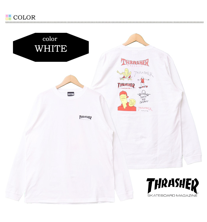 THRASHER（スラッシャー） マークゴンザレス プリント 長袖Tシャツ 長T