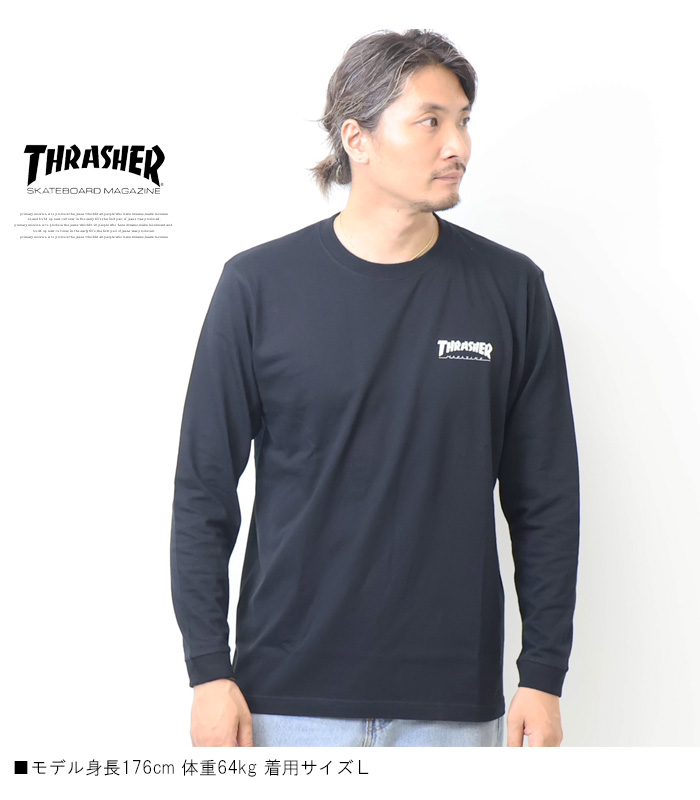 THRASHER スラッシャー マークゴンザレス プリント 長袖Tシャツ